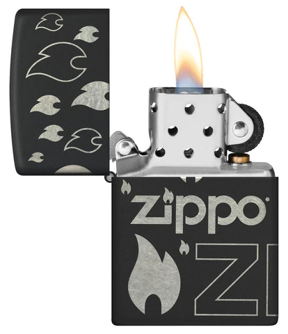 Zippo Black Matte Flame Z - 48908