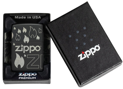 Zippo Black Matte Flame Z - 48908