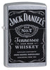 Front view of the Jack Daniel's Tennessee Whiskey Street Chrome Design shot at a 3/4 angle 
