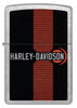 Front view of Zippo Harley-Davidson Logo Design Street Chrome Windproof Lighter.