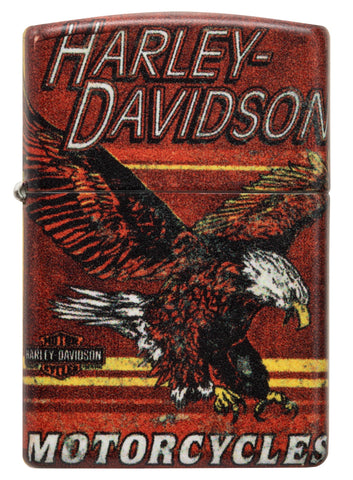 Front view of Zippo Harley-Davidson Eagle 540 Color Windproof Lighter.