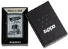 Zippo Car Design Black Matte Windproof Lighter in its packaging.